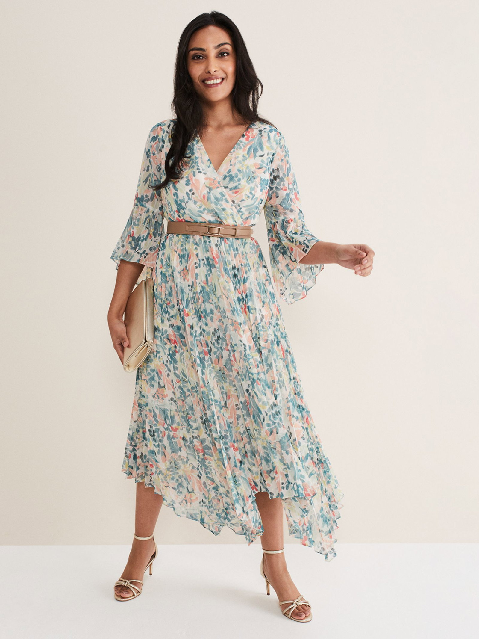 denim long sleeve dress Easel OVERSIZED Tiered Maxi Dress in Dark Denim M