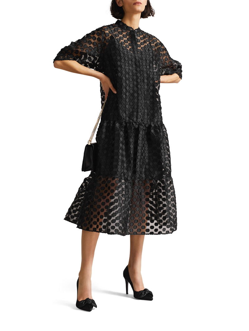 ted baker oversized shirt dress TED BAKER Nelanie Oversized Shirt Dress With Puff Sleeve