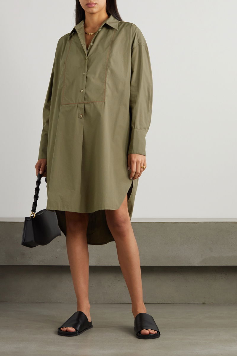 BASSIKE Cotton-Poplin Shirt Dress | endource
