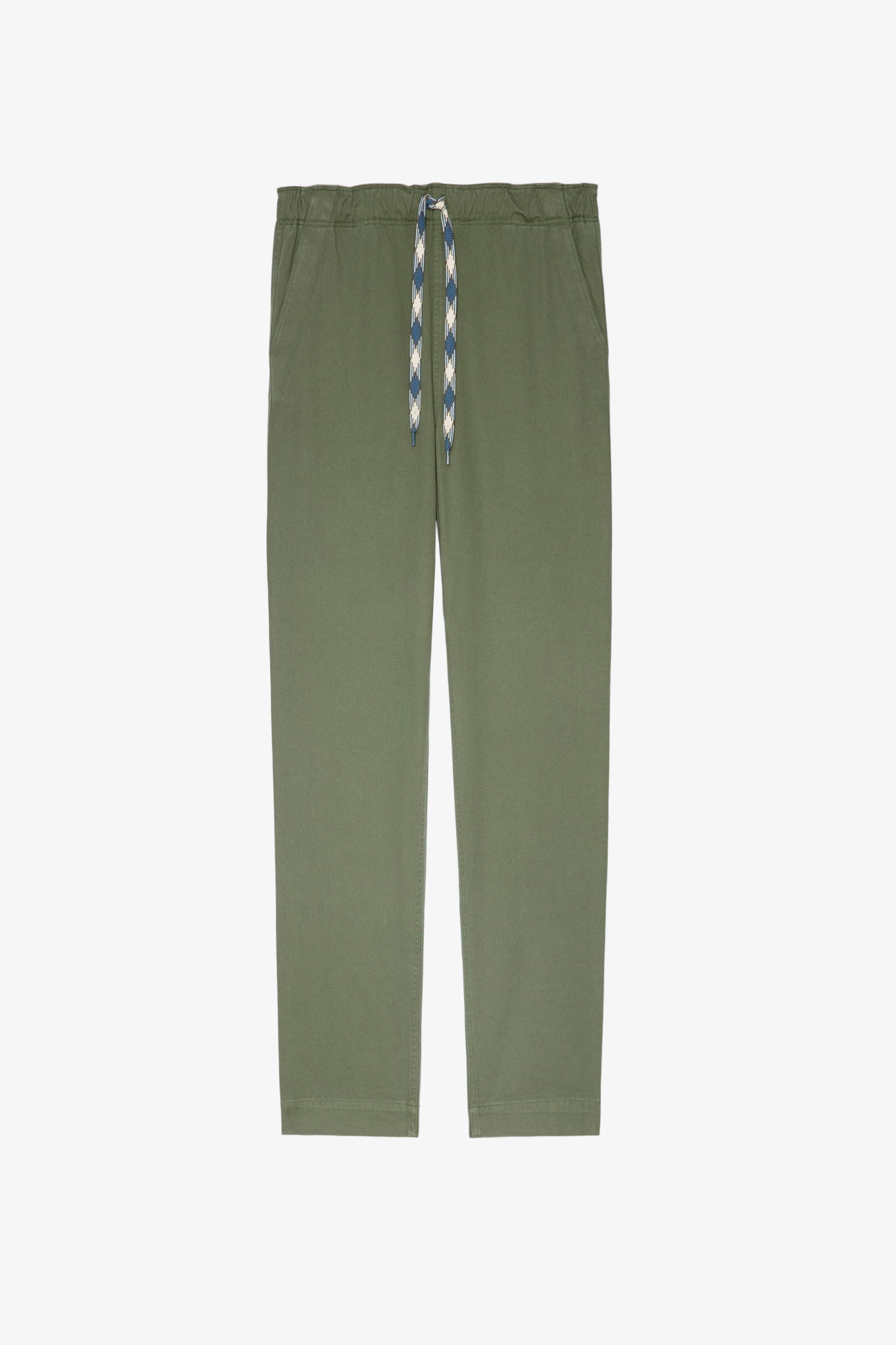 ZADIG & VOLTAIRE Linen Pixel Trousers in Army | Endource