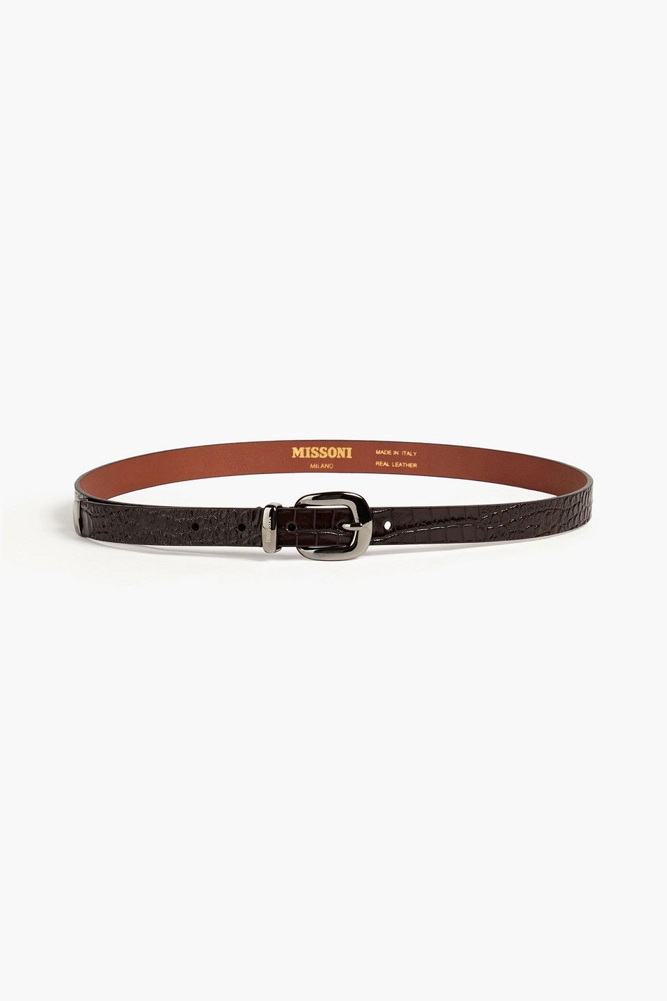 MISSONI Croc-Effect Leather Belt | endource display picture 3