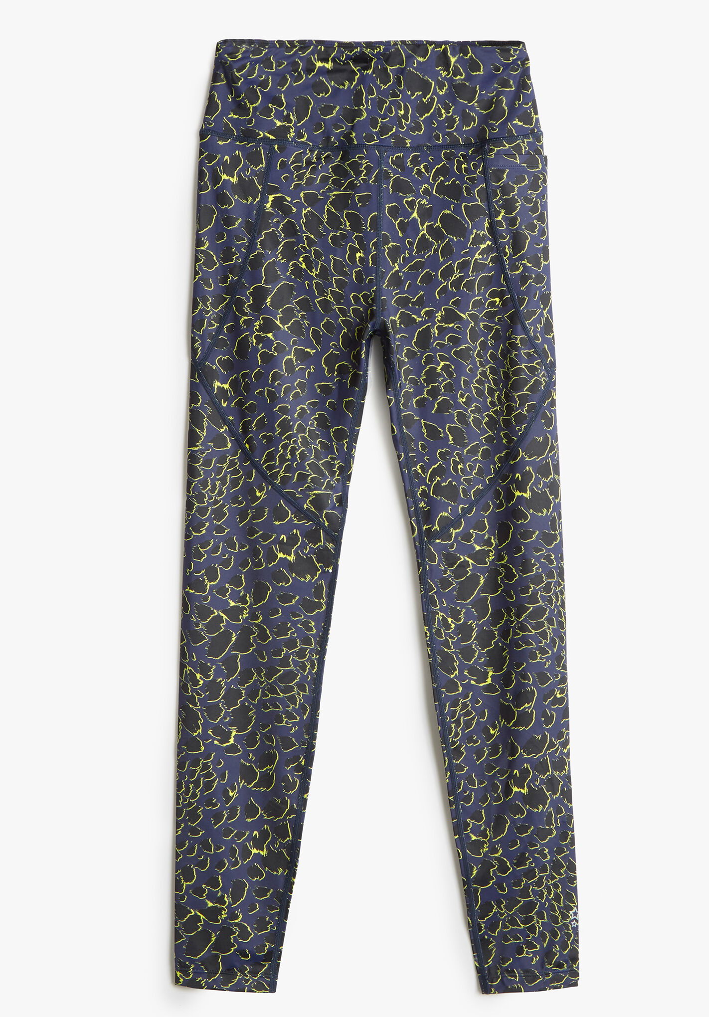 HUSH Aero Printed Active Leggings in Outline Animal Blue Yellow