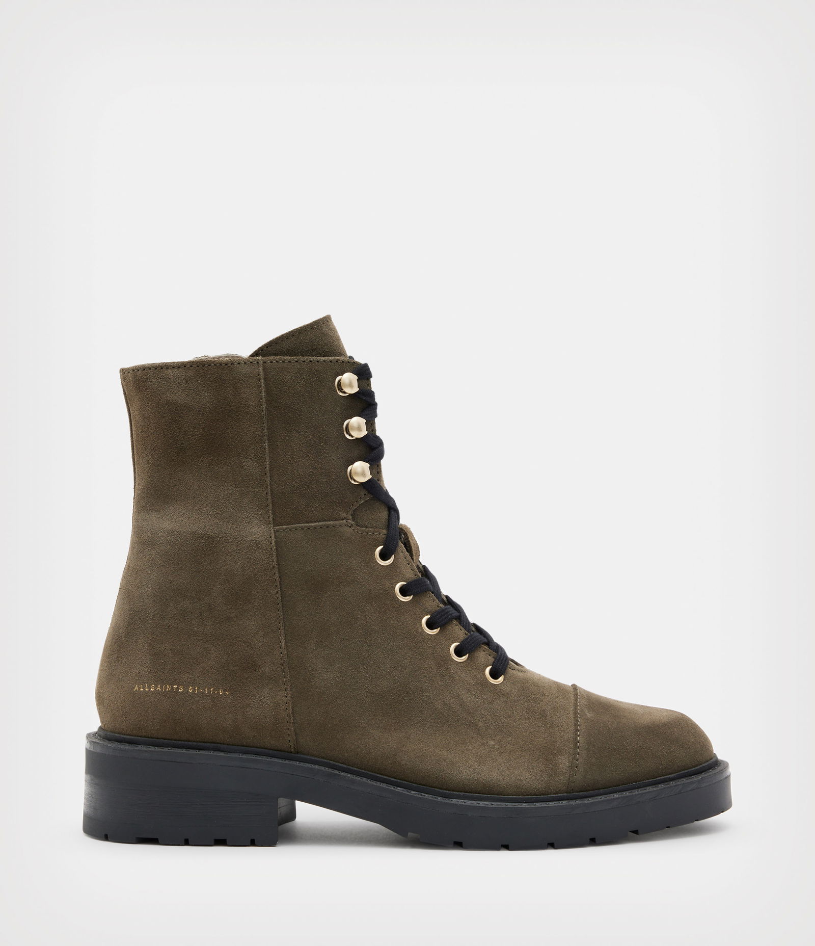 ALLSAINTS Dusty Suede Boots in Dark Olive Green | Endource