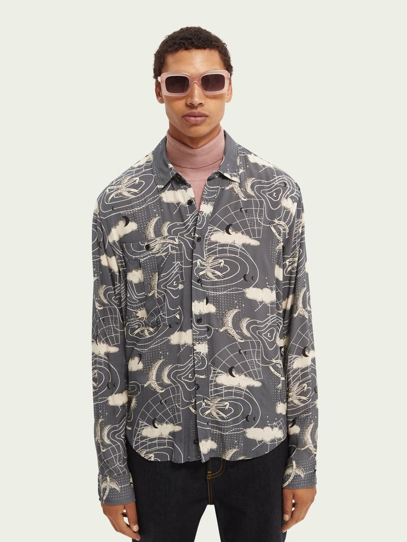 SCOTCH & SODA Printed Relaxed-Fit Shirt in Combo A