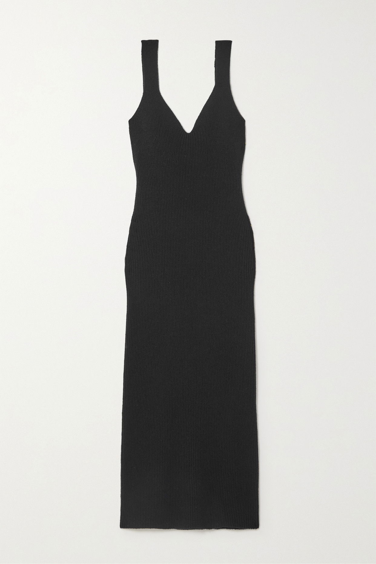 ARCH4 Liberty Open-Back Ribbed Dress in Black | endource