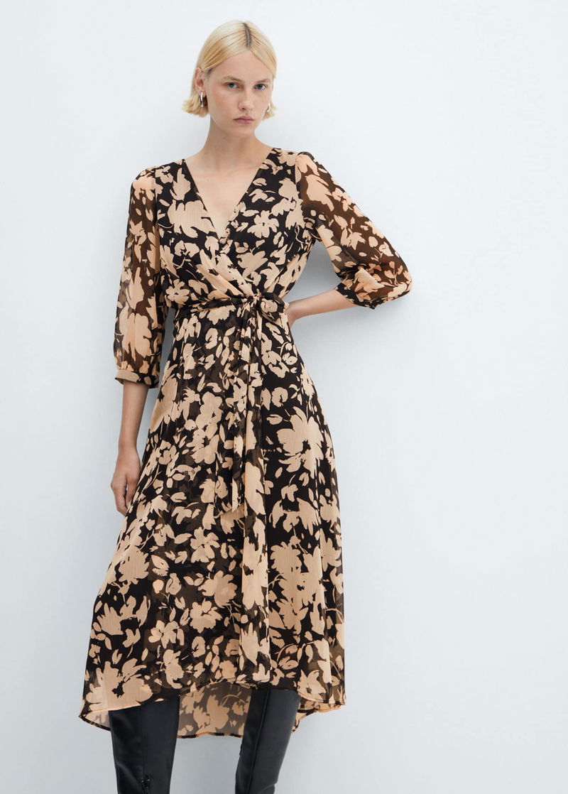 mango flowy printed dress MANGO Flowy Flower Printed Dress
