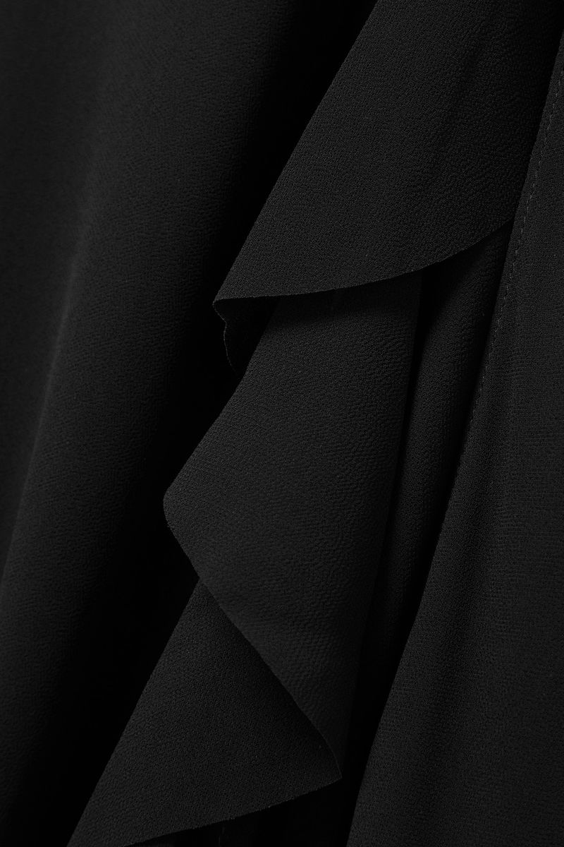 ACNE STUDIOS Asymmetric Layered Ruffled Chiffon Midi Dress | endource