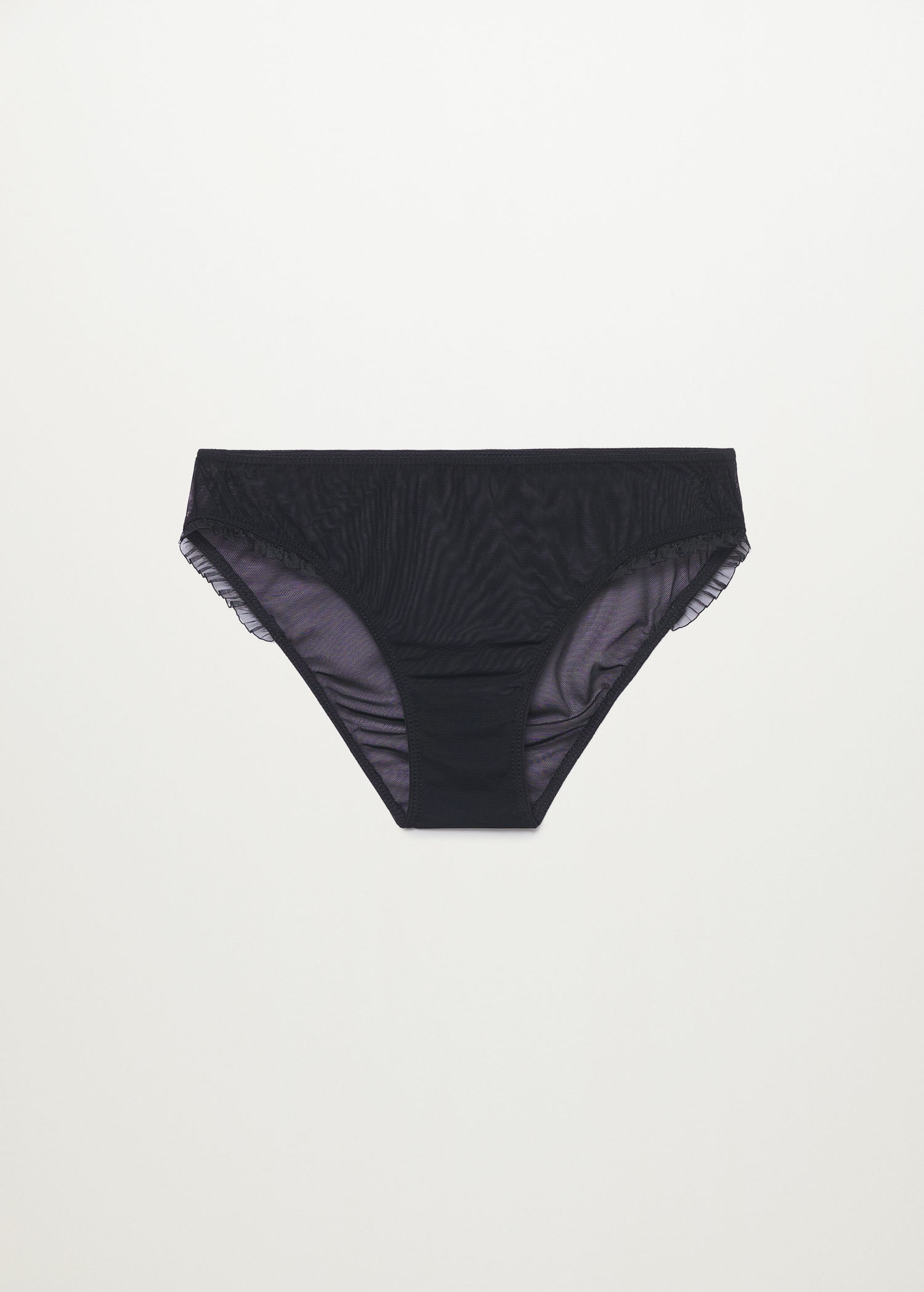 MANGO Tulle Panties in Black