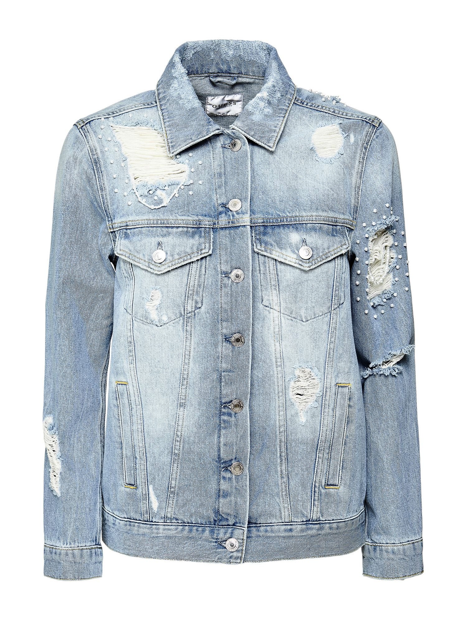 Guess Denim Jacket with Tears | Endource