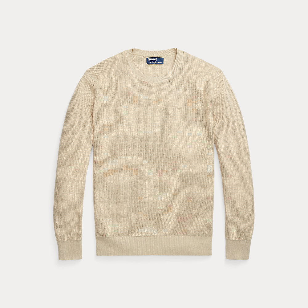 POLO RALPH LAUREN Textured Linen Crewneck Jumper endource