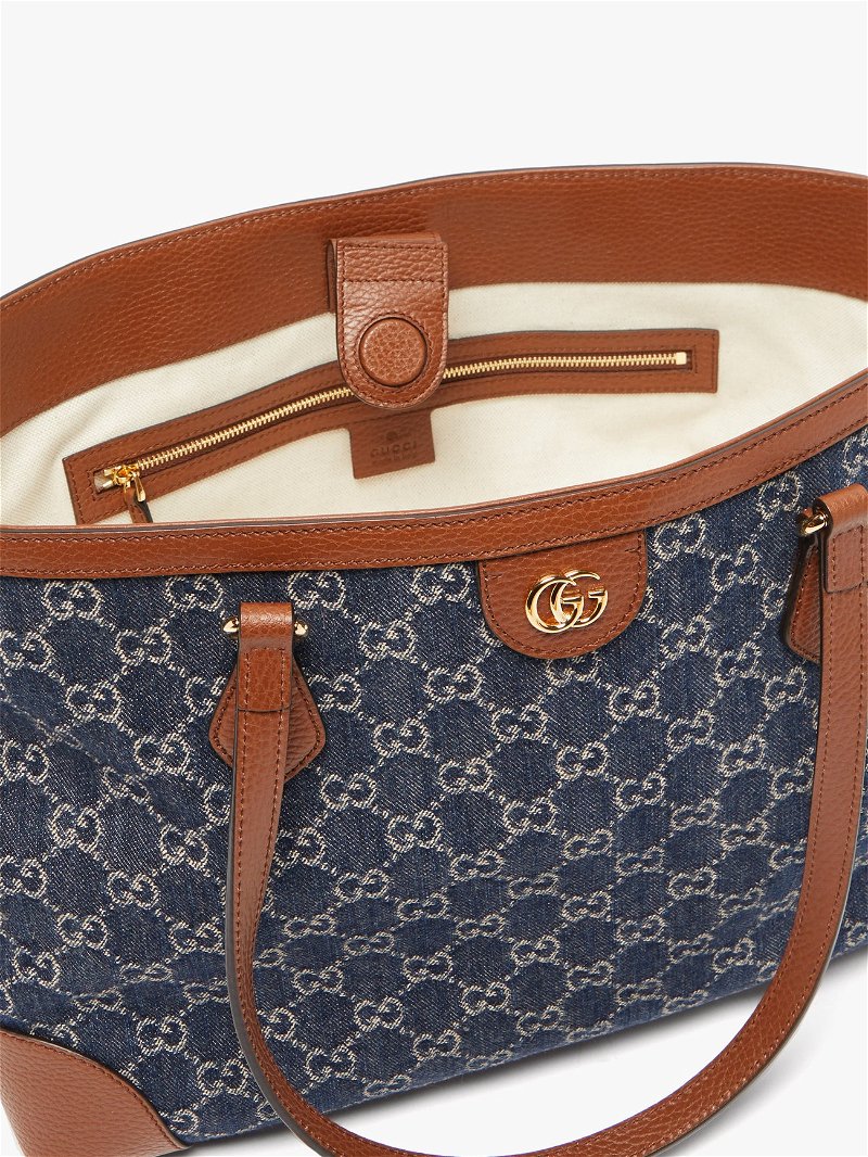 🆕 GUCCI Ophidia GG Jacquard Denim Large Tote (Complete Inclusion With COA)