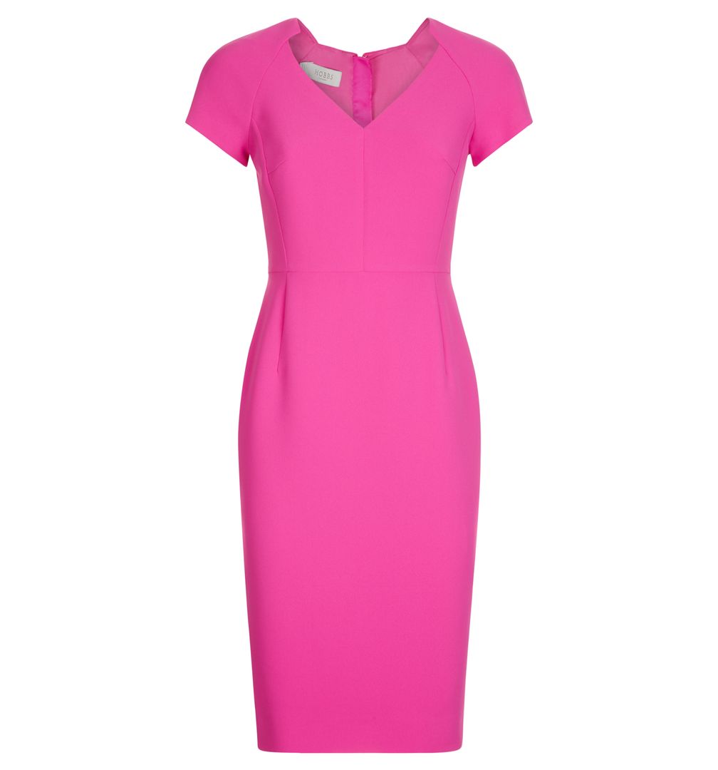 hobbs dress pink Eleanor Spot Fit And Flare Dress