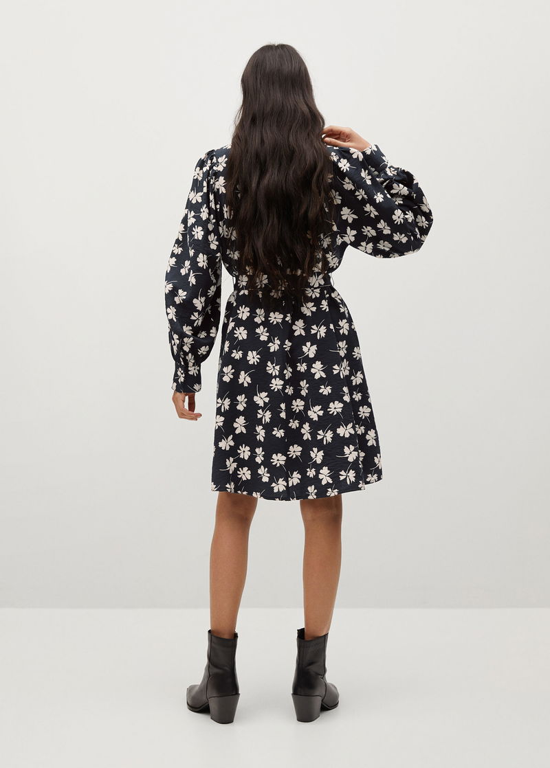MANGO Belt Printed Dress endource