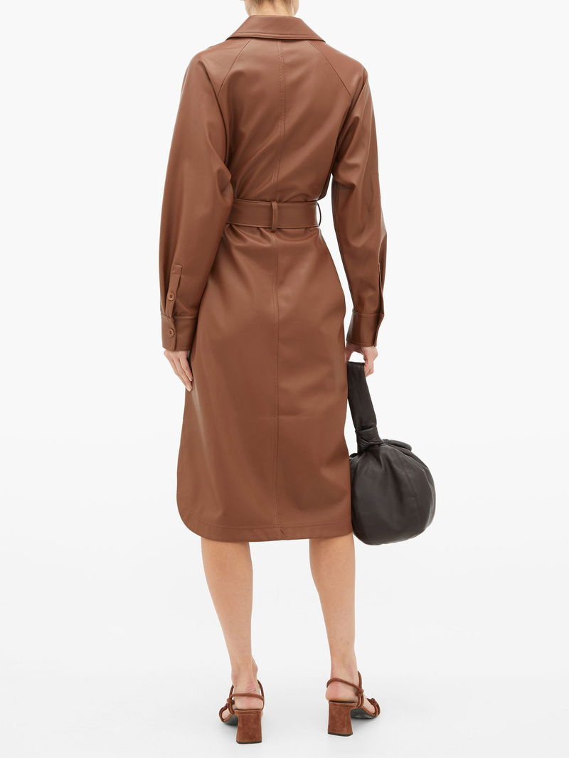 chinese dress ladies Faux Patent Leather Sculpted Silke Skirt – Tibi Official
