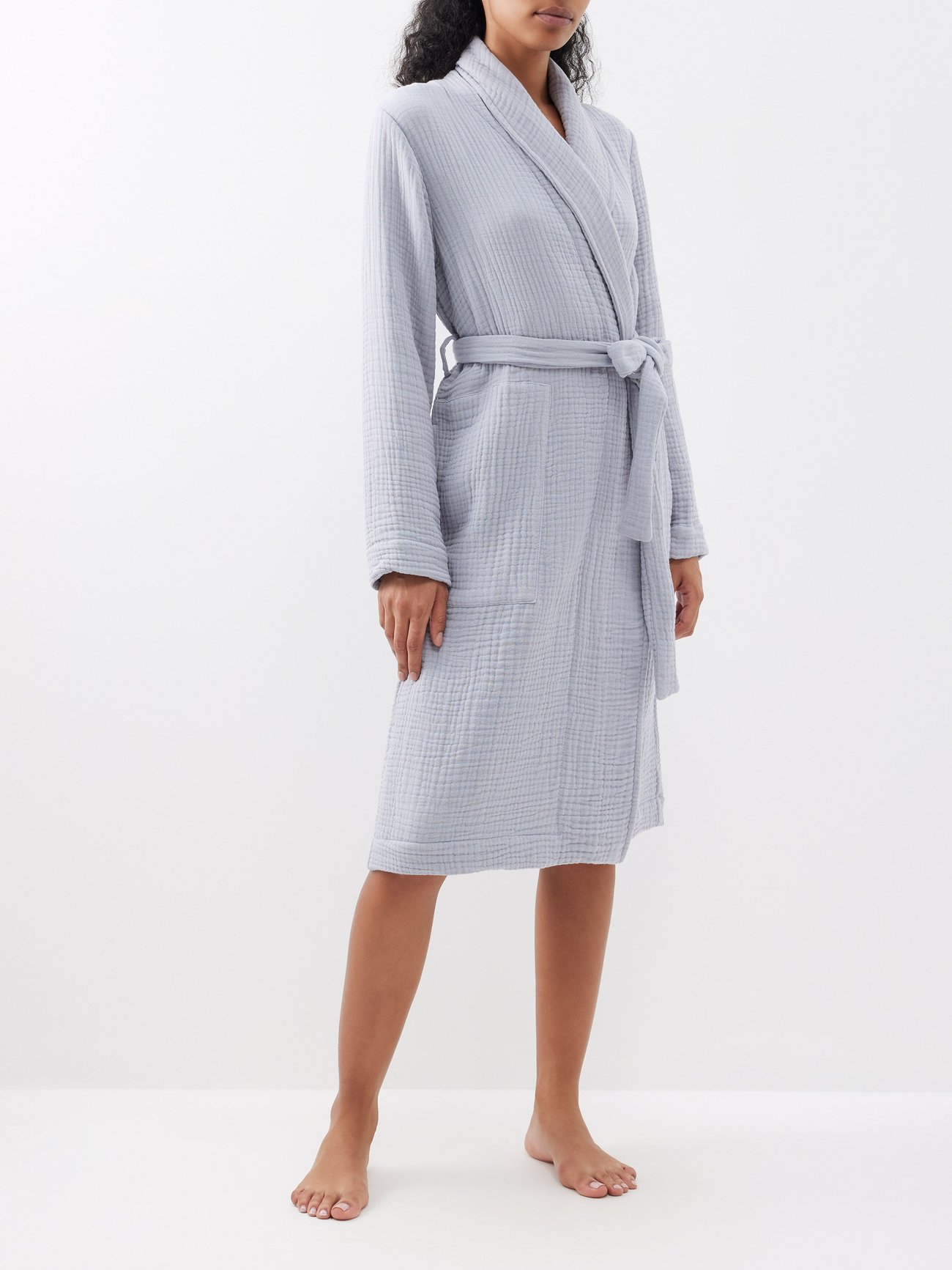 Sundae Robe SKIN Zoey Waffle-Knit Cotton Robe | endource