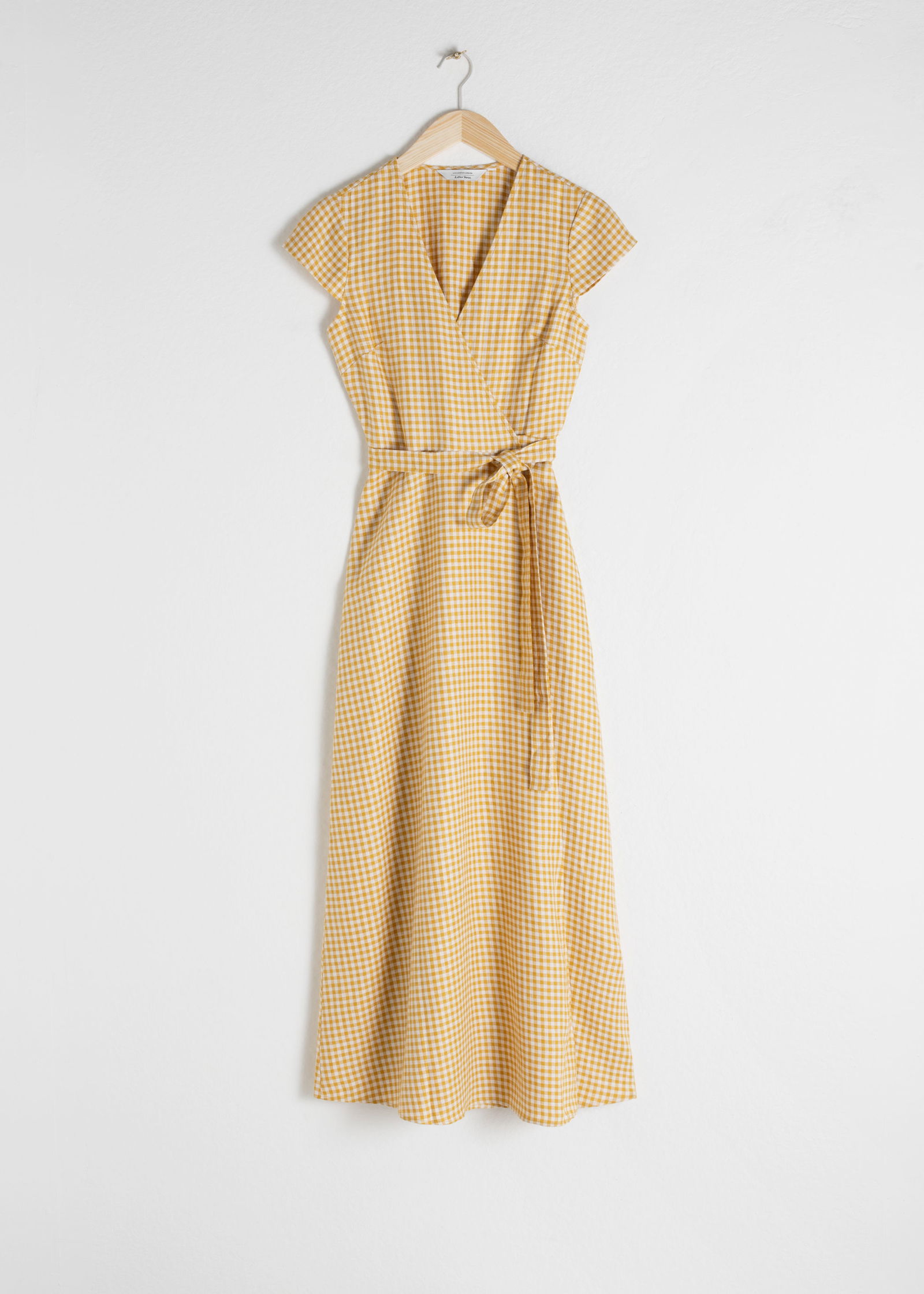 a line dress halter Tie Halter Neck A-Line Poplin Midi Dress – shopaleena main image 1