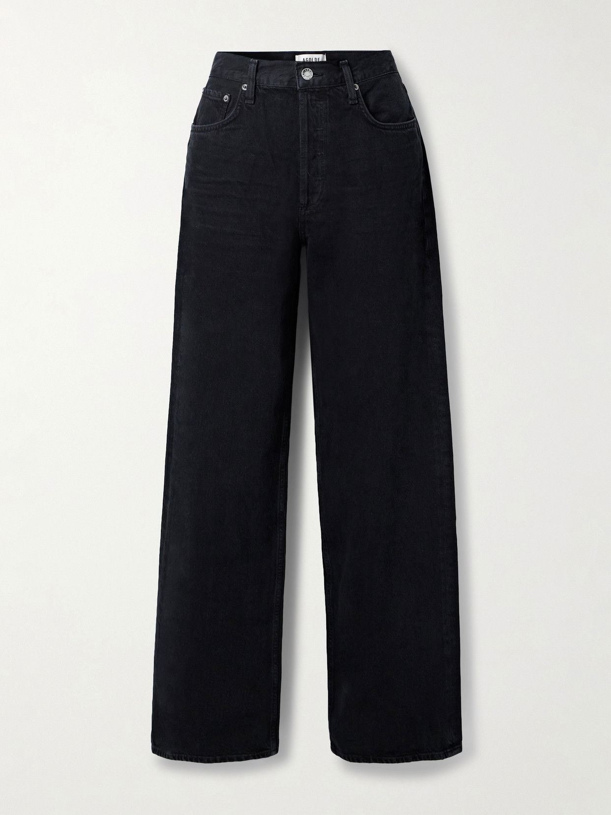 AGOLDE Low Slung Puddle Jeans in Black | Endource