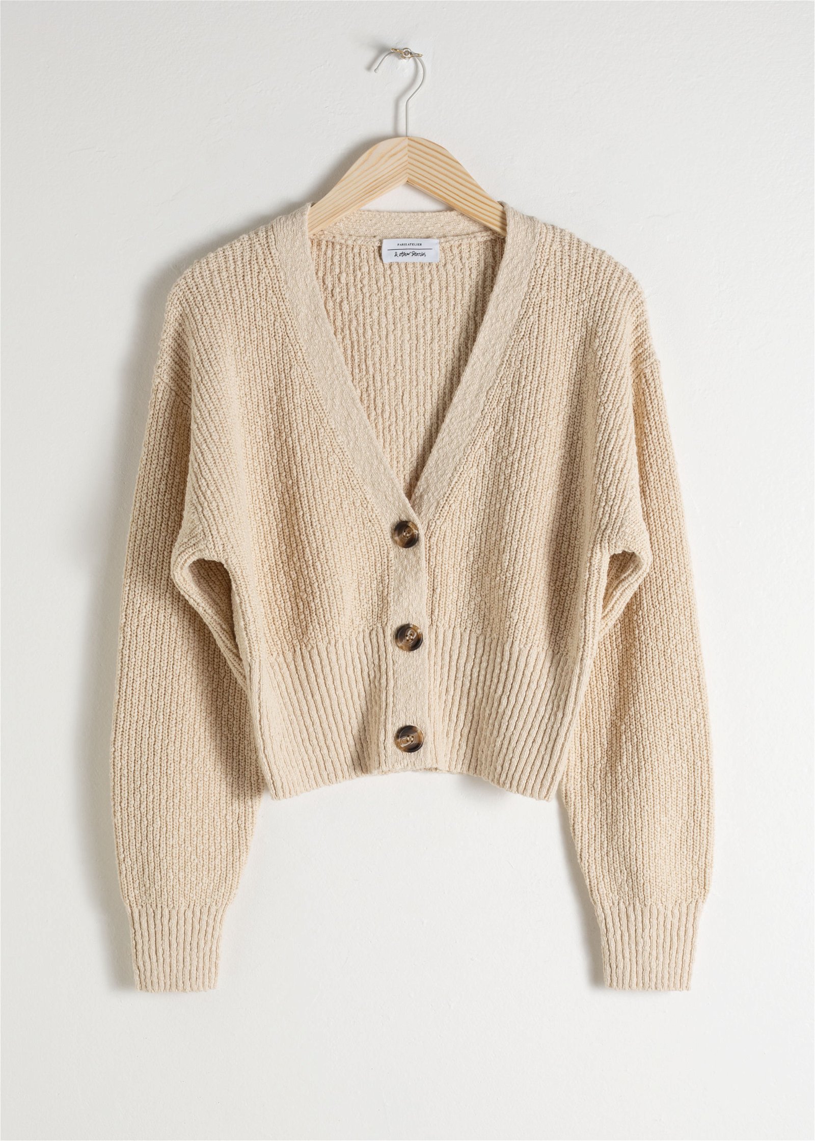 & OTHER STORIES Cropped Textured Cotton Cardigan | Endource