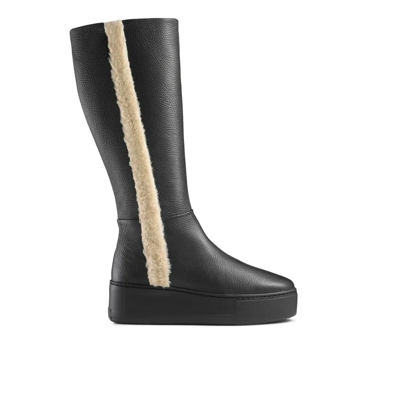 RUSSELL BROMLEY Parkhi Fur Knee High Boot in Leather Shearling