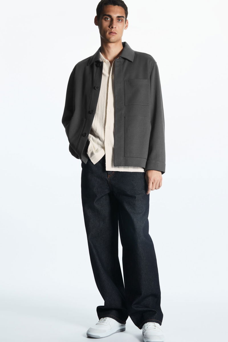 COS Minimal Workwear Jacket in DARK GREY | Endource