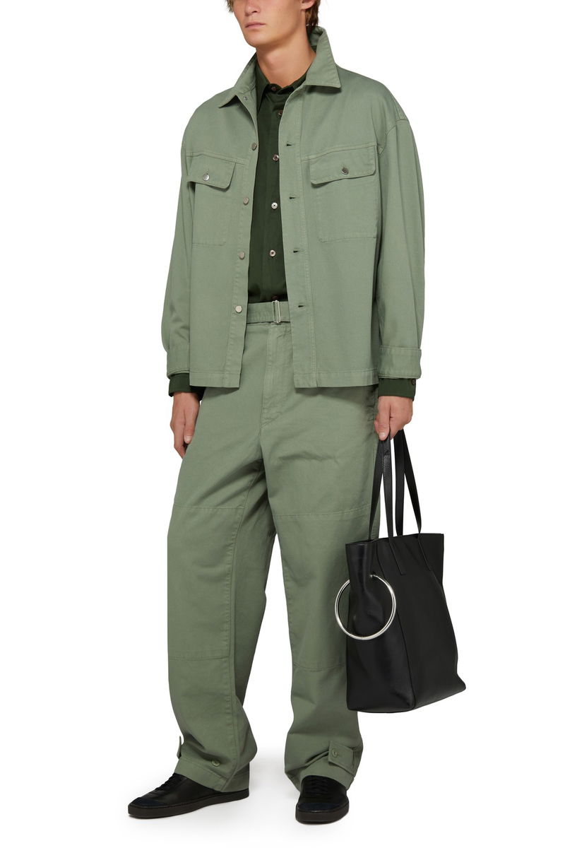 LEMAIRE Trucker Overshirt in Hedge Green | endource