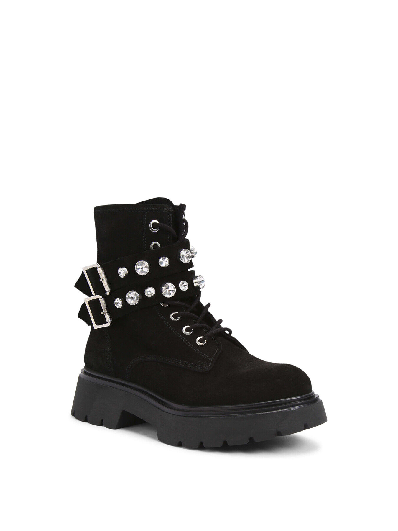 raid perrie black chunky hiker boots