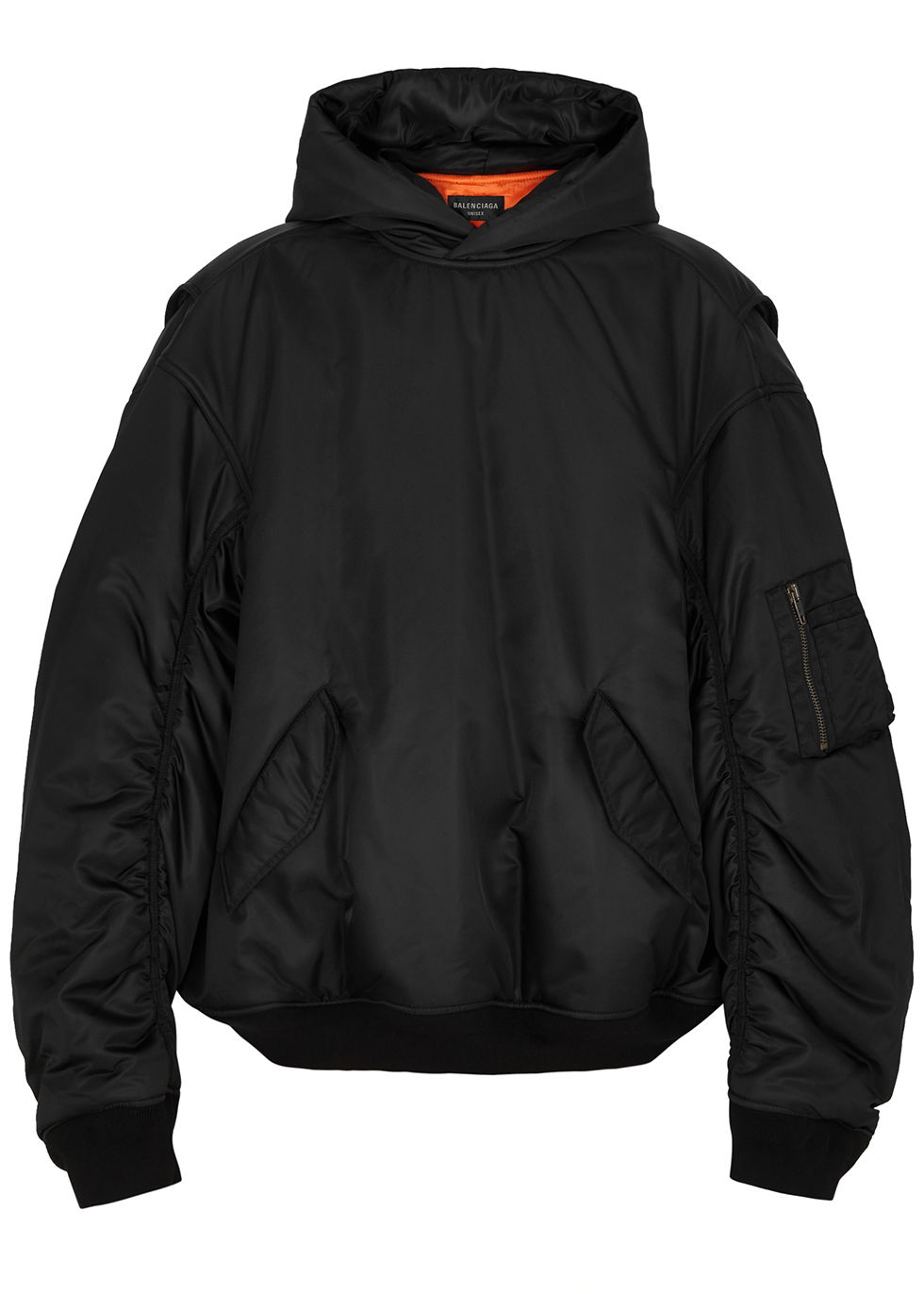 BALENCIAGA Hooded Padded Shell Bomber Jacket | endource
