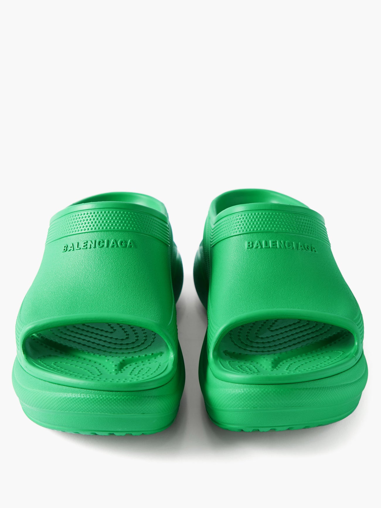 BALENCIAGA Balenciaga x Crocs - Logo-Embossed Platform Slides 