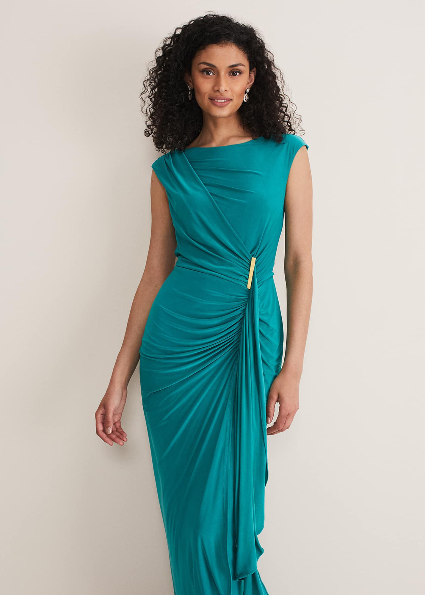 empire line long sleeve dress London Times Multi Stripe Jersey Fit & Flare Dress, Size 6P