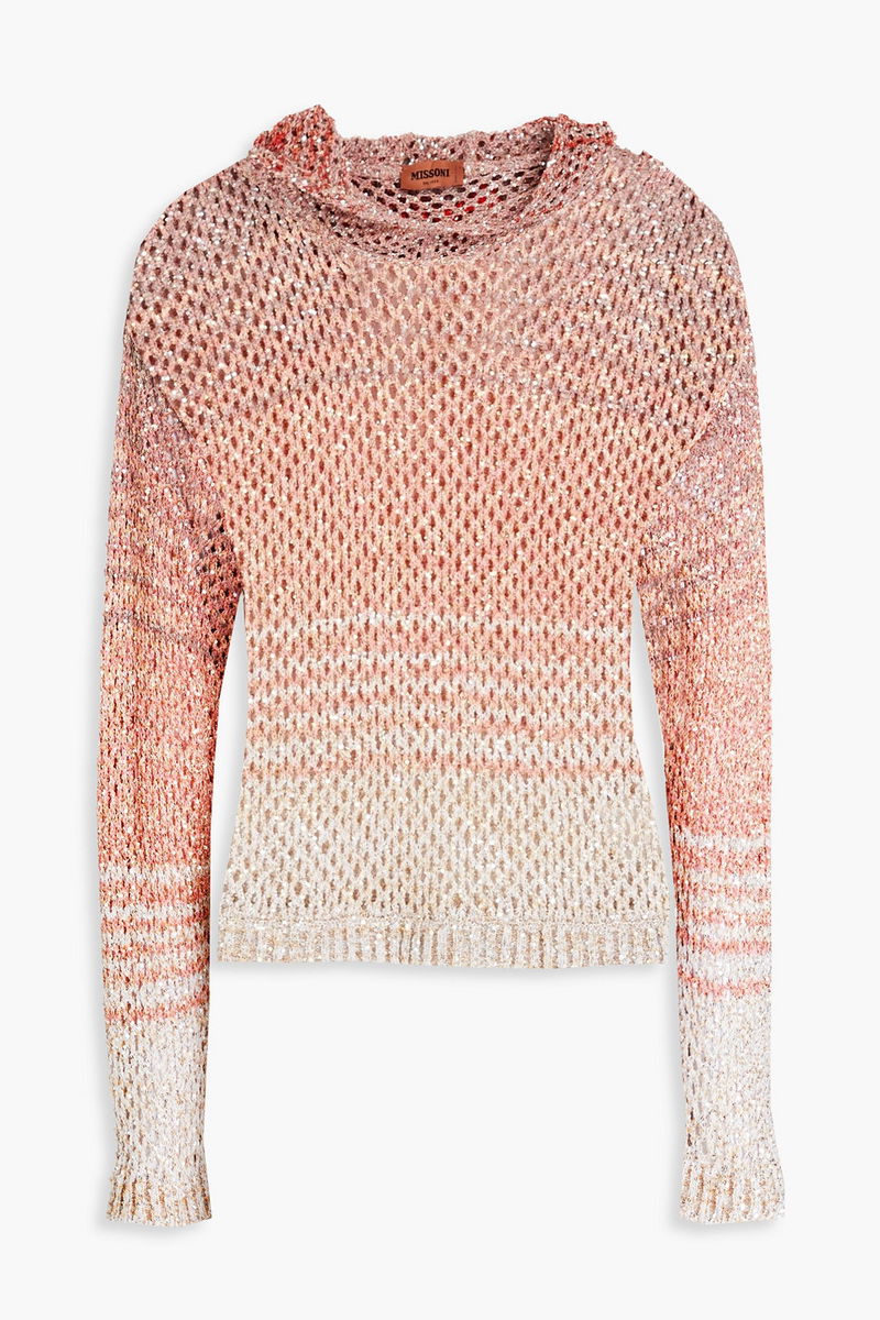 MISSONI Sequined Dégradé Crocheted Hoodie endource