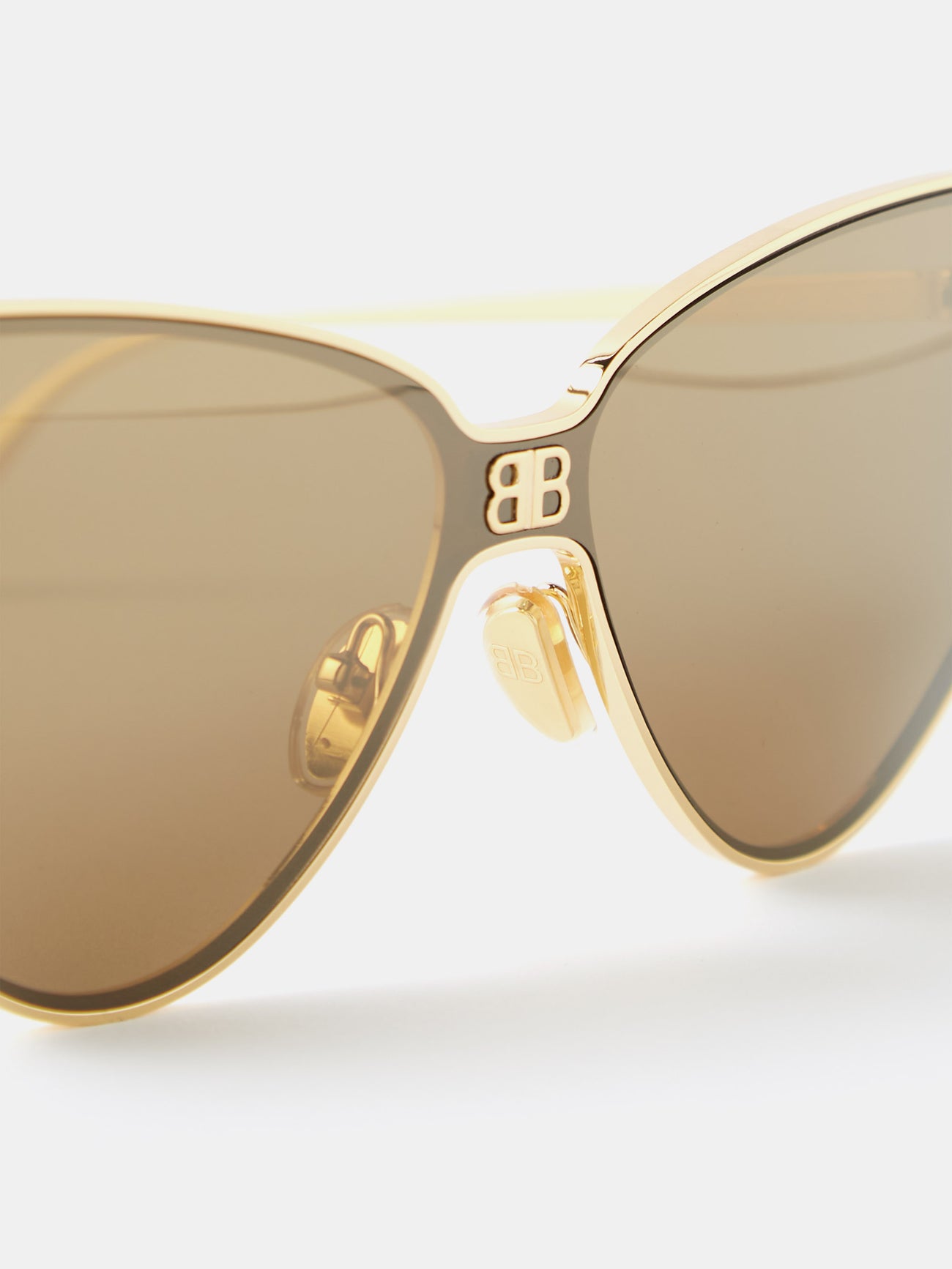 BALENCIAGA Shield 2.0 Cat-Eye Metal Sunglasses | endource display picture 2