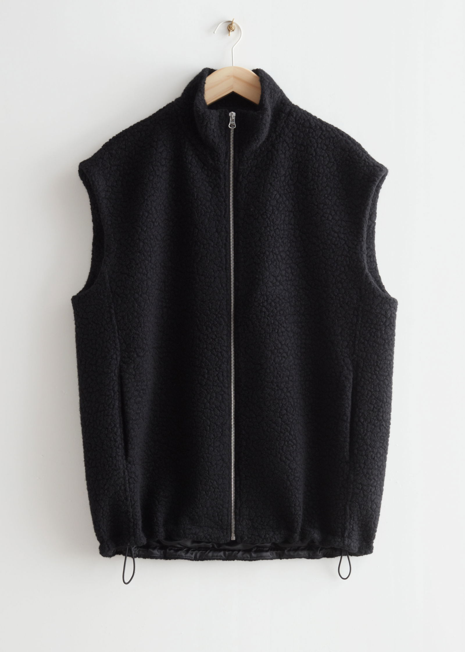  Other Stories linen mix vest in black