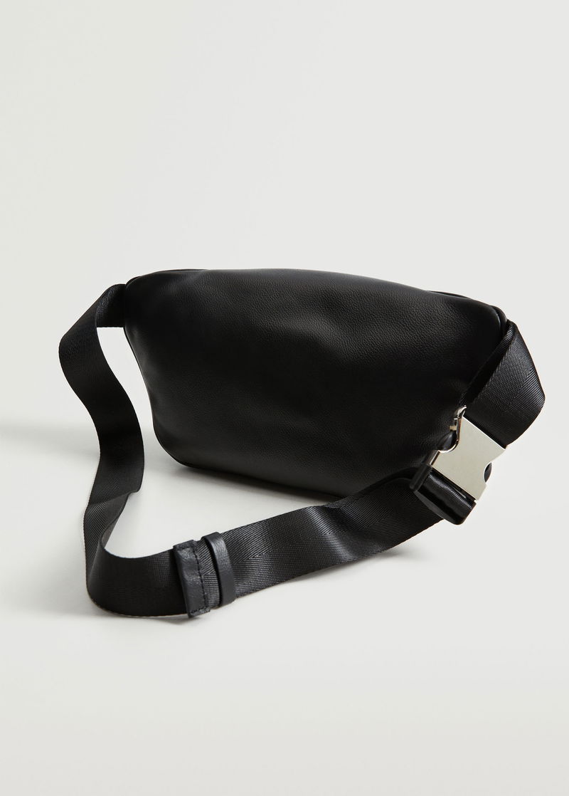 MANGO Leather Zipper Belt Bag endource