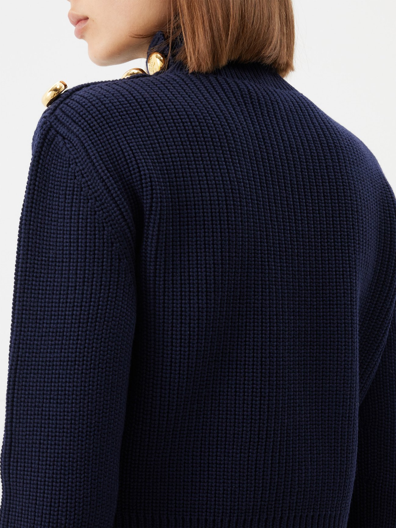 PRADA Cropped Ribbed-Knit Wool Sweater | endource