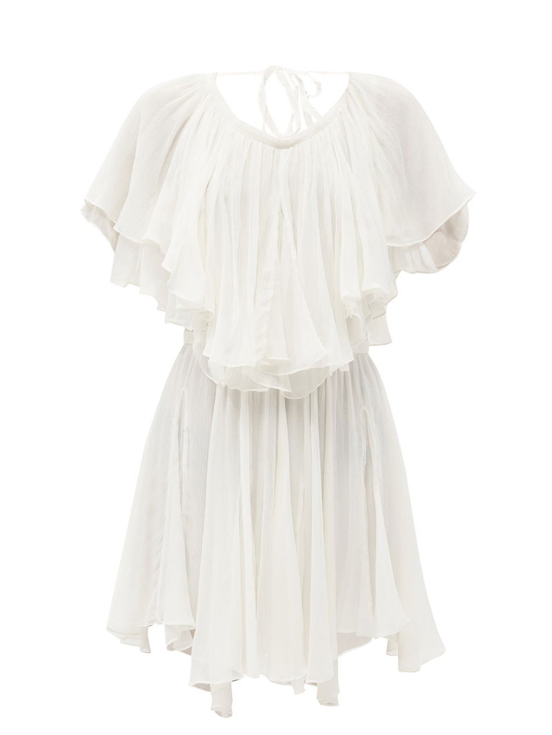 ISABEL MARANT Amelie Layered Silk-Chiffon Dress | endource