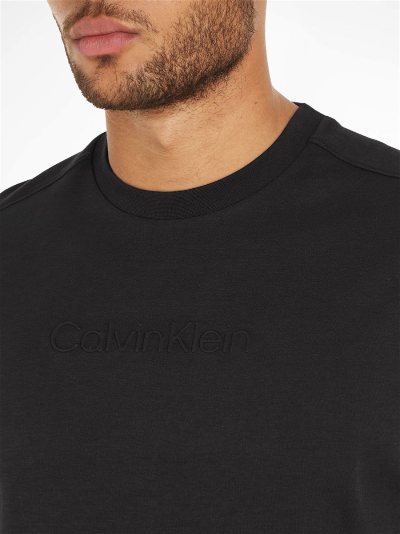 CALVIN KLEIN Embossed Ck | Logo Endource in Black T-Shirt Comfort