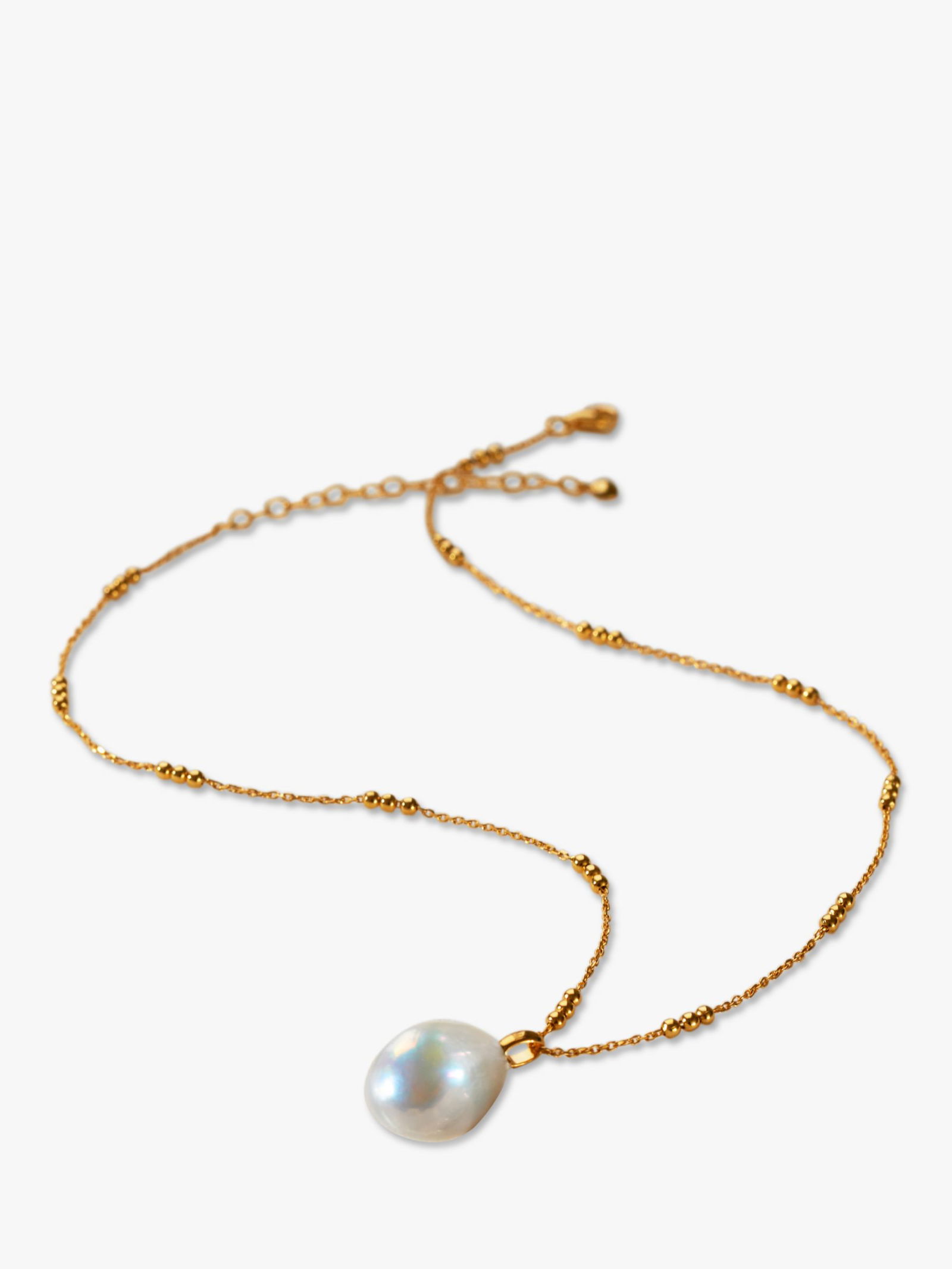 MONICA VINADER Triple Beaded Chain Necklace | endource