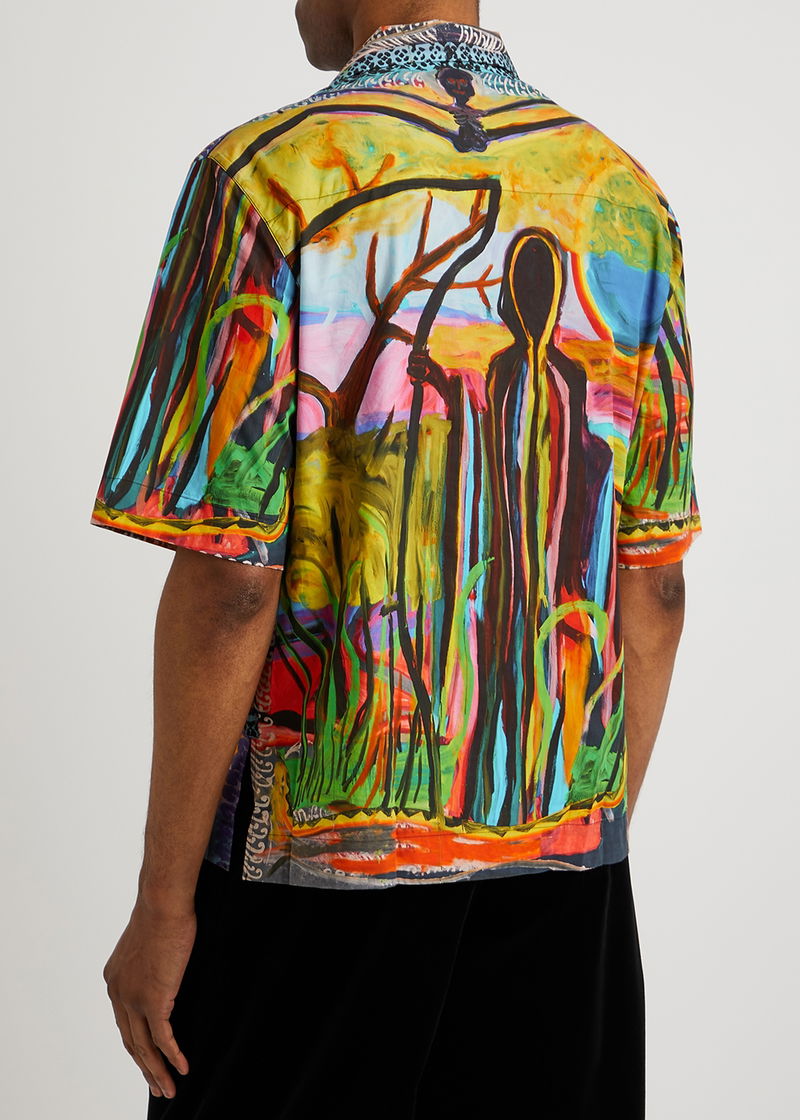 Buy Givenchy X Josh Smith Printed Cotton T-shirt M - Yellow At 39% Off