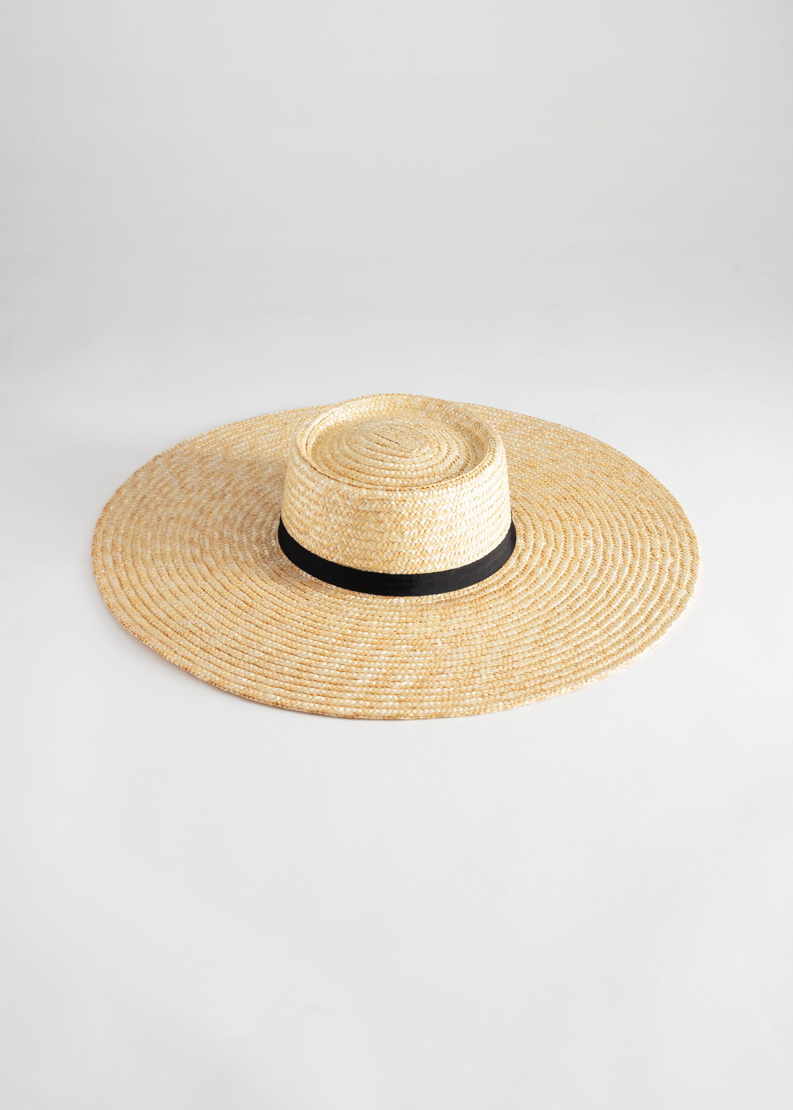 LAUREN RALPH LAUREN STRIPED STRAW SUN HAT