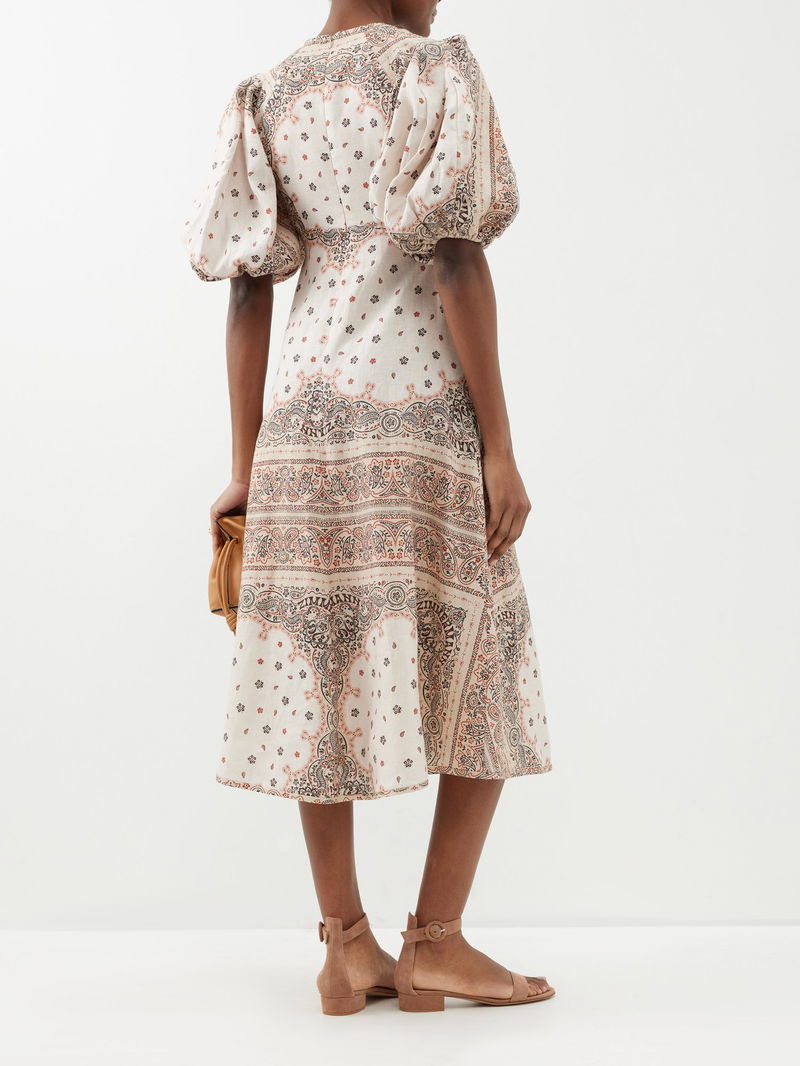 chinese dress ladies Zimmermann maxi linen golden plunge dress with from