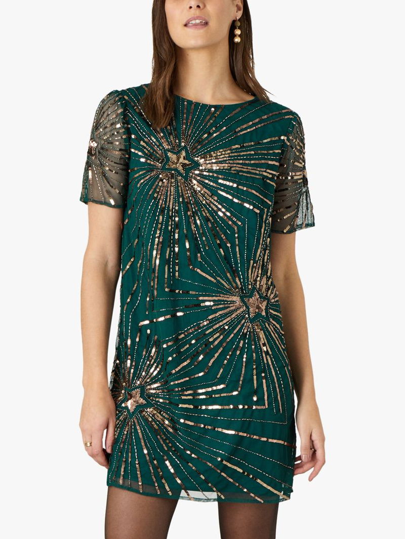 green emerald velvet dress Baltic Born Womens Muse Sequin Maxi Dress | Emerald