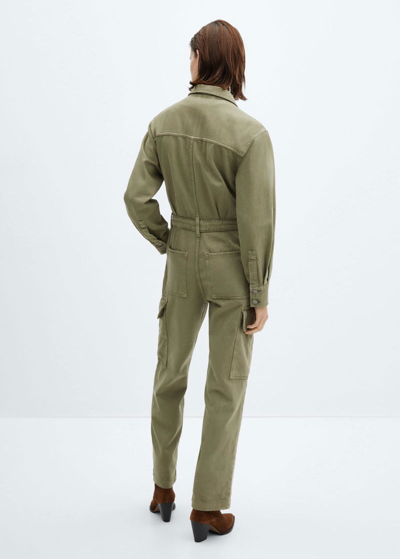 Jersey Jumpsuit with Pockets - Khaki – Manamou