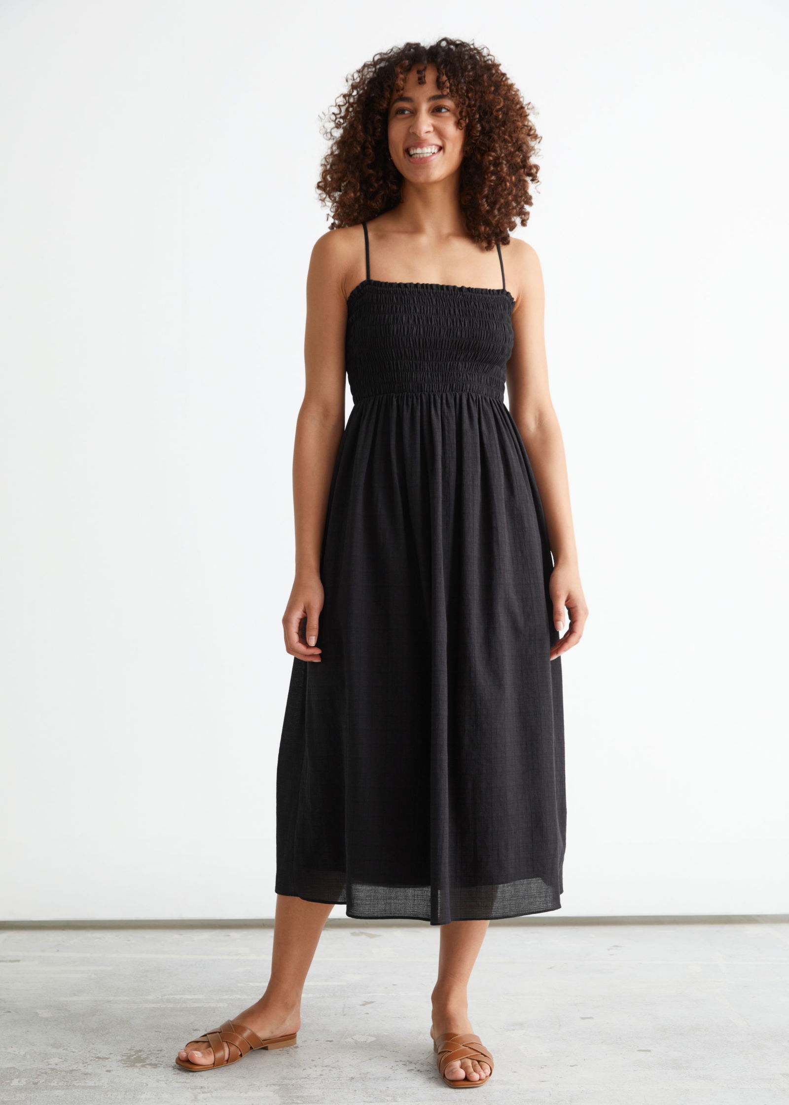 and other stories smocked midi dress Smocked Midi Dress by & Other Stories Online | THE ICONIC