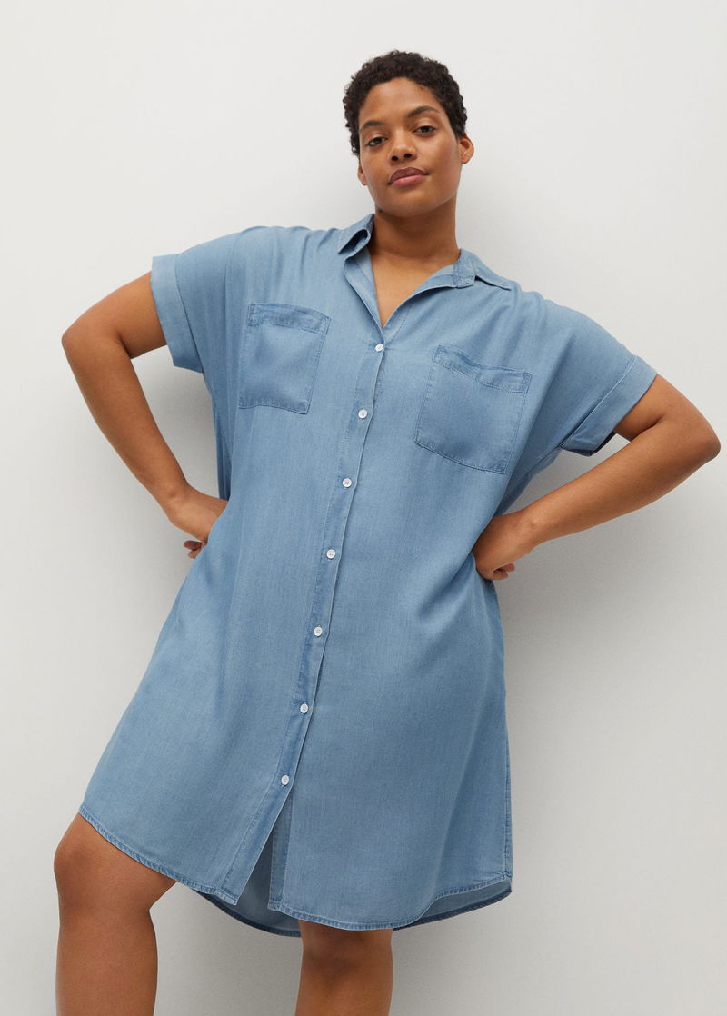 MANGO Lyocell Denim Dress | endource
