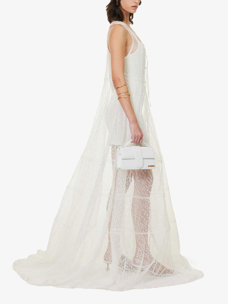 JACQUEMUS Dentelle Square-Neck Lace Maxi Dress | endource JACQUEMUS Dentelle Square-Neck Lace Maxi Dress | endource
