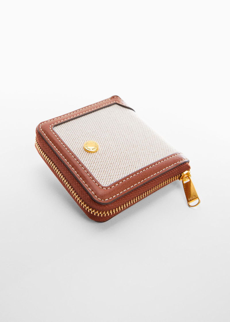 MANGO Textured Wallet in Leather | Endource 