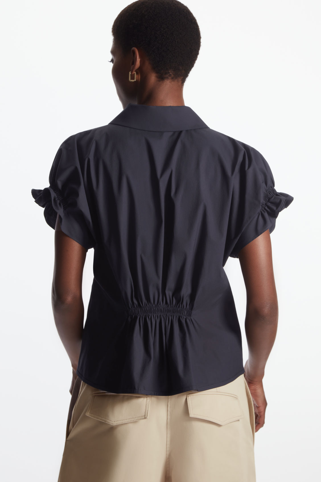 COS Smocked Short-Sleeve Shirt | endource