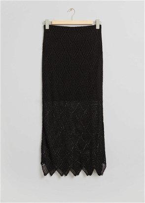 Chloe Plus Size Fishtail Crochet Hollow Skirt