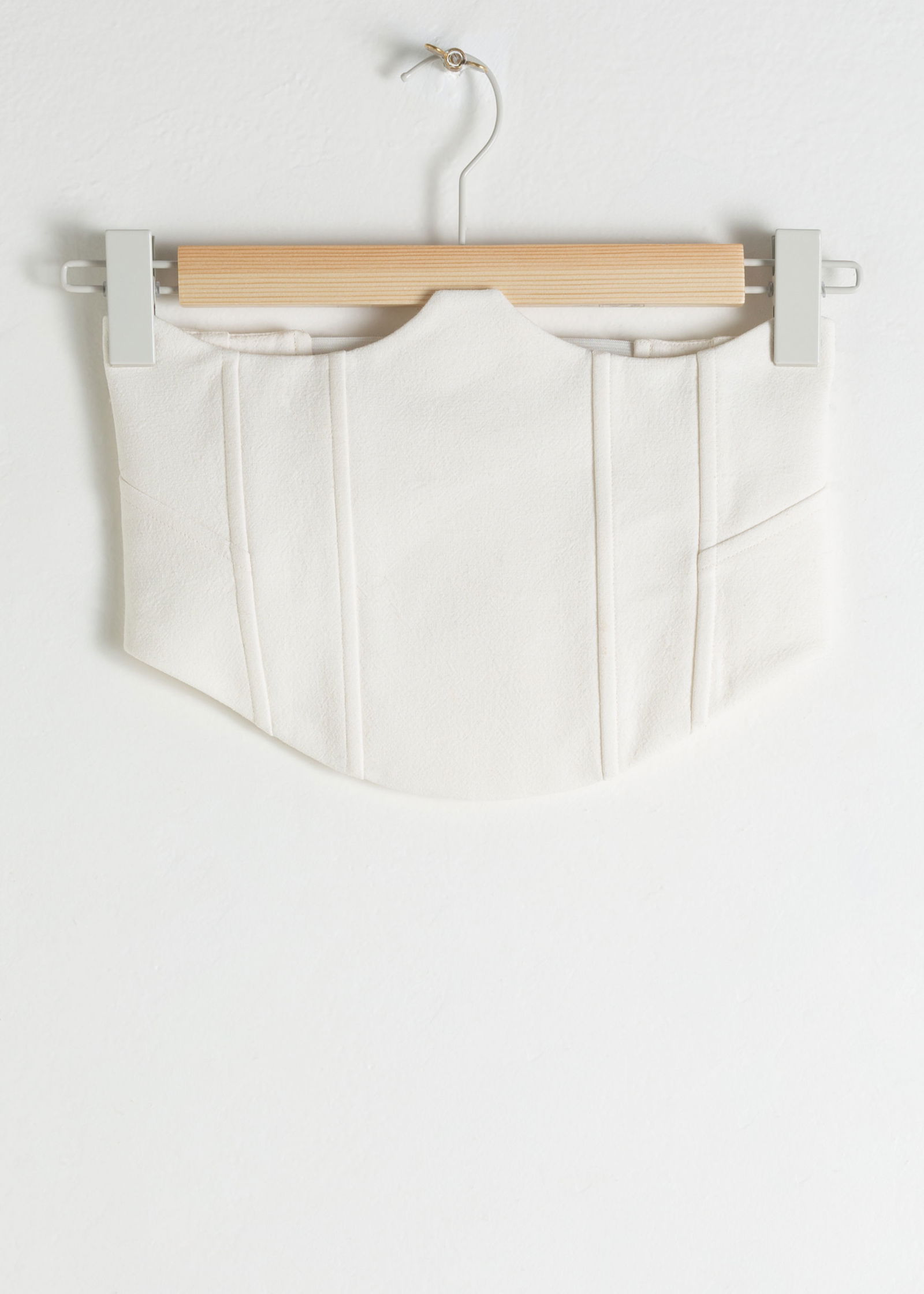 And Other Stories Linen Blend Corset Top In White Endource