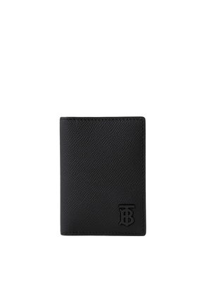 Burberry Grainy Leather TB Card Case Black